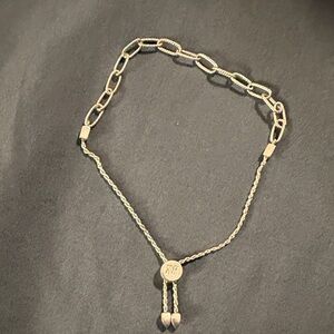 MONICA VINADER Silver Chain Link Friendship Slider Bracelet